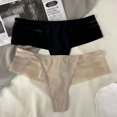 thumbnail image 4 of Tanga grande de encaje cosido de seda de hielo a rayas sin costuras, pantalones deportivos y de fitness de una pieza con gran elasticidad a la cadera, 4 of 6