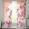 thumbnail image 5 of Japanese Sakura Cherry Blossoms Tulle Window Curtain for Living Room Modern Sheer Curtain for Bedroom Kitchen Drapes Custom, 5 of 7