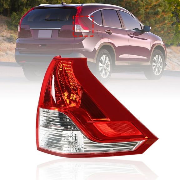 ALL-CARB Right Side Tail Light Replacement for Honda CRV CR-V 4-Door 2012 2013 2014 Rear Tail Light Brake Lamp Assembly Passenger Side 33500-T0A-H01 HO2801183