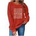 thumbnail image 2 of Uootdi 100 Days of School Long Sleeve Shirts for Women Womens Teacher Graphic Tops Happy 100 Days of School Sweatshirt Gift, 2 of 6