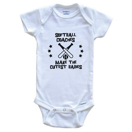 

Softball Coaches Make The Cutest Babies Funny Softball Baby Bodysuit