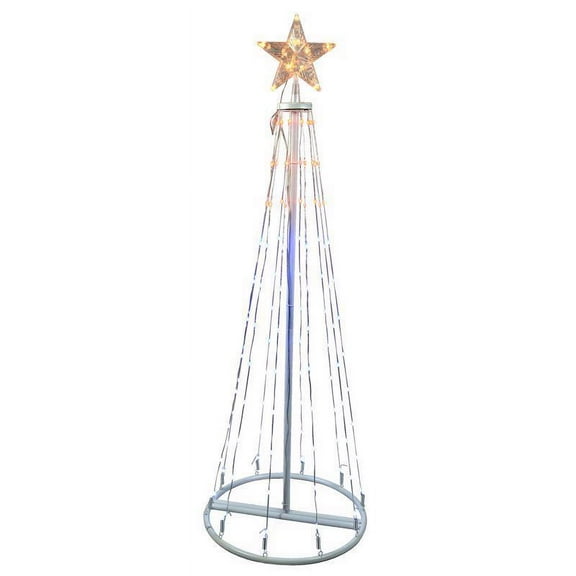 RBBN LGHT XMAS TREE 4'H (Pack of 1)