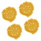 thumbnail image 5 of Posavasos redondos antiescaldaduras de algodón, suaves y ligeros, de color sólido, con borlas para pintalabios, tazón, taza de café, color amarillo, 4 unidades, 5 of 14
