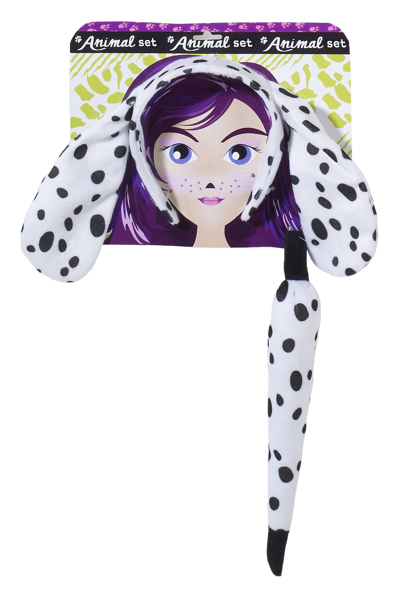 Dalmatian Dog Ears And Tail Spotty Dog Instant Fancy Dress Kids/Adults Handmade 