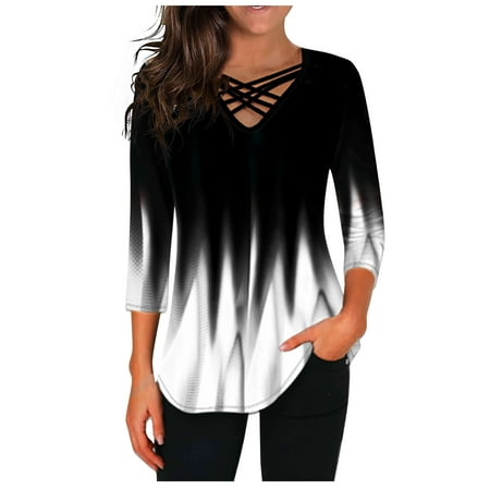 

Womens Tee Tops Womens Summer Shirt Women Tops Long Sleeve Daily Loose Blouses Tops Polyester Christmas Pajamas