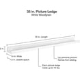 thumbnail image 2 of MCS White Woodgrain 35 Inch Picture Ledge, 2 of 6