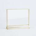 thumbnail image 5 of UNIQOOO Clear Acrylic Sign Holder with Golden Border | Pack of 6, 6x4", Double Side Frame, Landscape View, Perfect for Wedding Table Number Holder (Landscape 6X4), 5 of 8