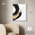 thumbnail image 4 of Golden Swirl II Canvas Print Black Gold Decor by Art Remedy, White Frame, 20 x 24, 4 of 6