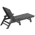 thumbnail image 5 of Bayport Ensemble de 3 Pcs de Chaises Longues/table Inclinables en Plastique HDPE pour Extérieur Gris, 5 of 5