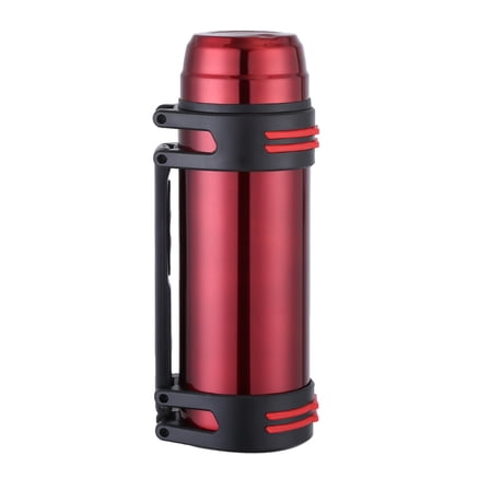 Red Sports Water Bottle for Travel & Adventures, Double-Wall Vacuum Insulated 2L Stainless Steel Thermal Flask