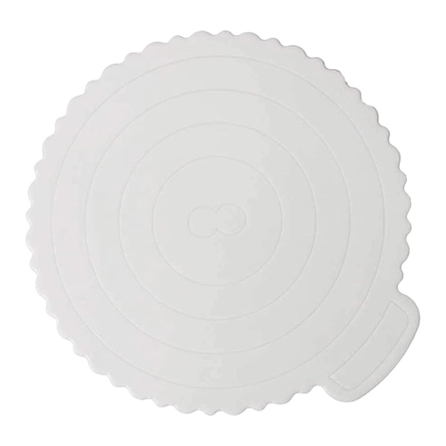 Base para tartas con asa, reutilizable, redonda, blanca, para exhibir tartas. 245 cm x 265 cm