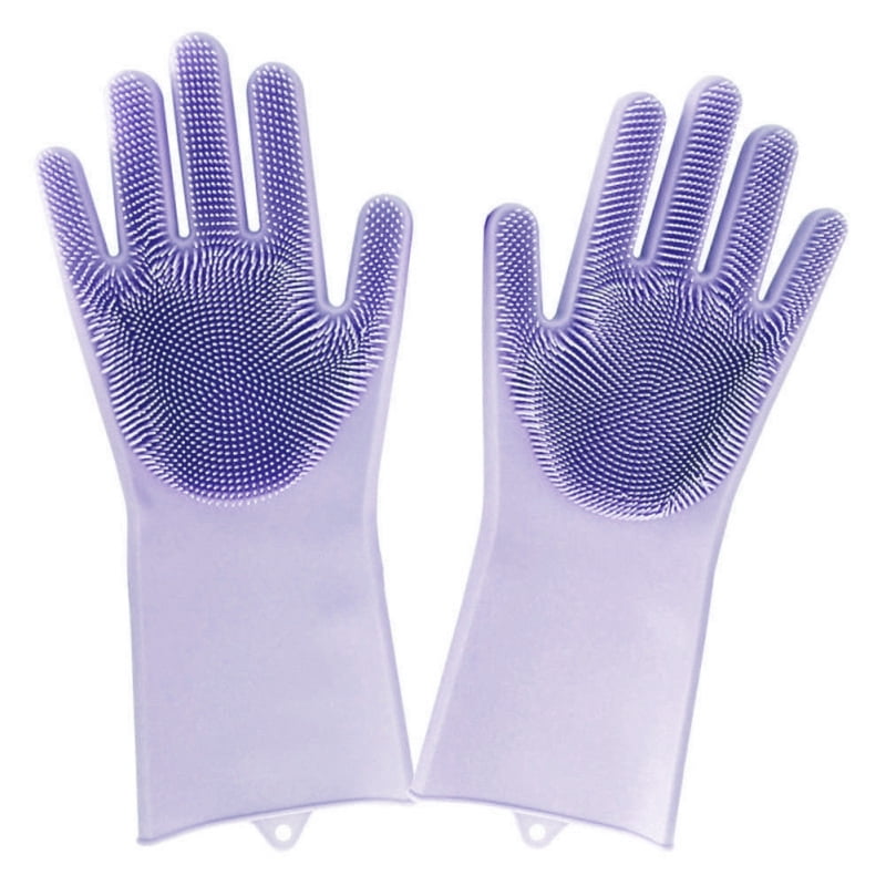 Magic Silicone Scrubber Rubber Cleaning Glove Dusting|Dish Wash|Pet  hair Care 