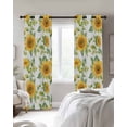thumbnail image 4 of Sunflower Blackout Curtains for Bedroom Living Room Darkening Curtains 84 Inch Length 2 Panels Set Watercolor Summer Botanical Pastoral Window Curtain Window Treatment Grommet Drapes 42"x84", 4 of 9
