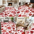 thumbnail image 6 of Love Heart Washable Area Rug 5 x 7 ft Polka Dots, Soft Non Slip Rugs Stain Repellent Indoor Felt Carpet for Living Dining Room Bedroom Home Office, 6 of 9