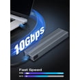 thumbnail image 2 of VCOM M.2 NVMe SSD Enclosure, 10Gbps NVMe PCIe to USB Adapter with USB 3.2 Gen2, Tool-Free Installation, Supports UASP, Trim, M-Key(B+M Key) and Size in 2230/2242 /2260/2280 SSDs (Not for M.2 SATA), 2 of 8