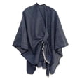 thumbnail image 1 of Wraps Womens Large Front Poncho Sweater Wrap Topper Knitted Elegant Shawls Cape For Fall Winter Wraps, 1 of 3