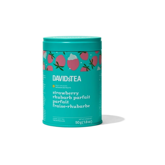 DAVIDsTEA - Fruit Infusion - Loose Leaf Tea Tin - Strawberry Rhubarb Parfait Tea