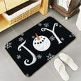 thumbnail image 4 of Anydesign Felpudo Navideño Felpudo Blanco Y Negro Con Muñeco De Nieve Y Copos De Nieve Con Base Antideslizante De Goma Felpudo Decorativo Navideño Para Interior Y Exterior, Cocina Y Dormitorio, 4 of 6