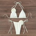 thumbnail image 4 of Glisme White Bikini Sets For Women Flower Swimsuit Bikini Suit Fashion Swimwear Swimwear For Beach Party, 4 of 5