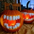 thumbnail image 3 of Décoration d'Halloween Dents de Citrouille Effrayants Jack O' Décoration Kit de Sculpture de Citrouille Effrayant Adapté pour Décoration d'Halloween Maison Activités Scolaires et Artisanales (A+B), 3 of 3