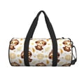 thumbnail image 3 of Rocae Sloth Yoga Print Round Travel Duffel Bag and Fitness Bag, Women's Waterproof Weekend Tote, Men's Travel and Fitness Essentials, 3 of 8