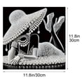 thumbnail image 3 of Linnome Art Diamond Painting Rhinestone Art Kit Graceful Female Figure Pattern Shiny Diamonds for Home Wall Decor I, 3 of 9