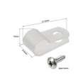 thumbnail image 2 of Unique Bargains 8.4mm Nylon R Type Cable Clip Wire Clamp with Screws White 50 Pieces, 2 of 5