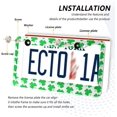 thumbnail image 5 of GZHJMY St. Patrick's Day Clover License Plate Frames, License Plate Covers, 2 Packs Universal Aluminum Tag Frame with 2 Holes & Screw Caps Car Tags, Elliptical Hole Decorative, 5 of 7