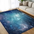 thumbnail image 4 of 5x8 Area Rugs, Blue Ombre Sky Non-Skid Rubber Backing Large Rectangle Rugs - Living Room Bedroom Home Office, Vibrant Starry Sky Indoor Floor Mat Carpets Washable Rug, 4 of 9