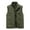 Army Green-D, variant on Penkiiy Men's Full-zip Polar Fleece Vest Lightweight Sleeveless Jacket M Black
