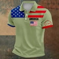 thumbnail image 2 of Leey-World Mens Patriotic T Shirts 250 Anniversary USA Shirt Crewneck Pullover Tops Men's Tshirts Shirts Short Sleeve T Shirt America Crew Neck Tee(Green,2XL), 2 of 4