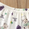 thumbnail image 6 of KPOPLK Summer Toddler Little Girls Pajamas Set Girl Cute Pattern Short Sleeve Tee & Shorts PJS Spring Set Kid Clothes Size 2-3 Years,Green, 6 of 6