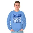 thumbnail image 4 of Fathers Day Dad Bod Video Gamer Brain Men's Big & Tall Crewneck Sweatshirt Brisco Brands 2X, 4 of 4