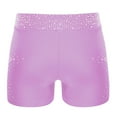 thumbnail image 6 of TiaoBug Girls Stars Rhinestones Dance Shorts Kids Elastic Waist Athletic Workout Gym Yoga Shorts Activewear Light Purple 10, 6 of 7