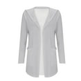 thumbnail image 5 of Yindaity Plus Size Women Cardigan Women Cardigan Open Front Lightweight Cardigan Draped Knit Cardigan (Light Gray,S), 5 of 5