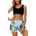 thumbnail image 3 of Women Summer Board Shorts Hawaiian Tropical Print Beach Swim Shorts with Pockets, 3 of 10
