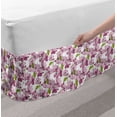 thumbnail image 2 of Pink Floral Bed Skirt, Cartoonish Drawing Spring Apple Blossom Pattern, Elastic Bedskirt Dust Ruffle Wrap Around for Bedding Decor, 4 Sizes, Fuchsia Baby Pink, by Ambesonne, 2 of 2