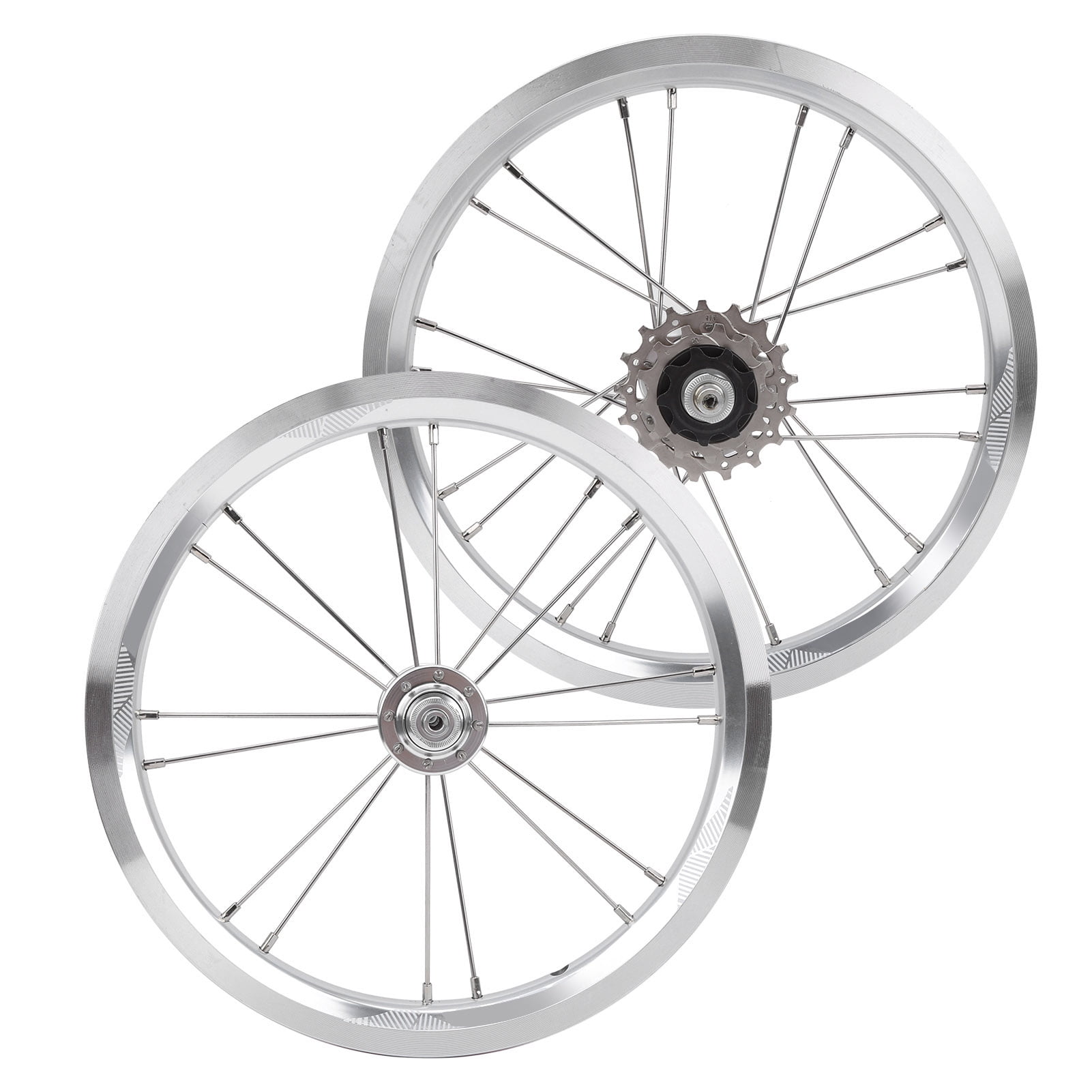 Wheelset, Three Speed Change Rim Motocross Tires, Front 2 Rear 5 Bearing V Brake 14in Disc Brake for Road Bike Motocross BIke Bicycle black,red,silver