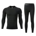 thumbnail image 2 of Bmisegm Mens Thermal Underwear Mens Thickening and Quick Heating Clothing Pant Set Thermal Underwear for Women Black S, 2 of 9
