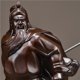 thumbnail image 4 of Ebony solid wood carved Guan Gong figurine, God of War and Wealth Guan Erye, decorative craft for living room, home, office, and entryway., 4 of 4