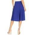 thumbnail image 3 of Women's Solid Vintage High Waist A-Line Midi Skirt with Bow Tie Belt, 3 of 6