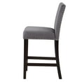 thumbnail image 2 of Tela Velvet Counter Height Bar Chairs, Gray, Set of 2, 2 of 5