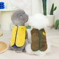 thumbnail image 3 of 2022 Mao Mao Smiley Velvet Double-sided Cotton Velvet Dog Clothes Autumn And Winter Warm Pet Dog Clothing yellow L, 3 of 8