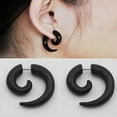 thumbnail image 3 of jiaroswwei Fashion Unisex Spiral Fake Ear Plug Flesh Plugs Ear Piercing Body Jewelry Earrings, 3 of 6