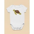 thumbnail image 3 of Cute Sea Turtle Smiling Cartoon Bodysuit Infant -Image by Shutterstock,  24 Months, 3 of 4