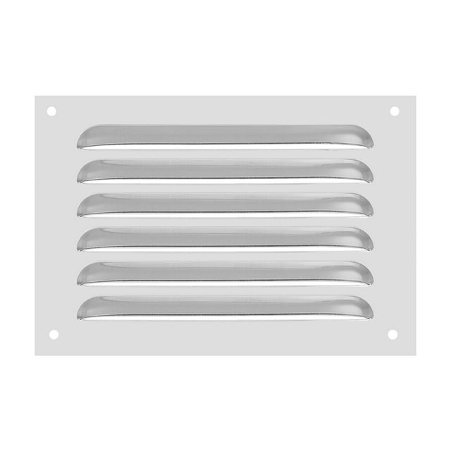 Cubierta de ventilación de aluminio Uxcell de 10 x 6 pulgadas, cubierta de rejilla de aire, cubierta de ventilación HVAC con lamas, tono plateado