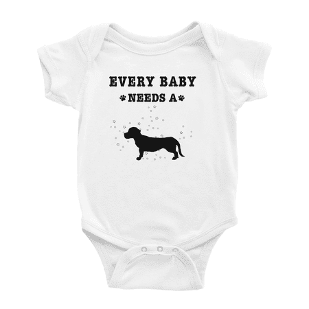 

Every Baby Needs A Doxle Dog Funny Baby Jumpsuits For Boy Girl 0-3 Months