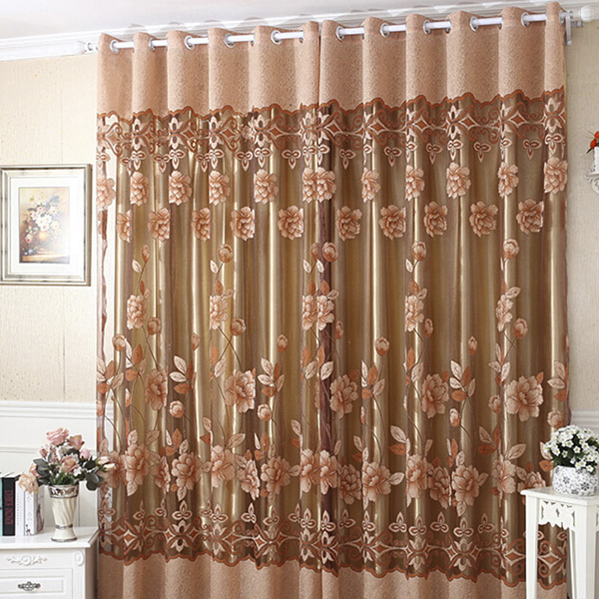 Pcs Luxury Elegant Sheer Curtains L, Stylish Living Room Curtains