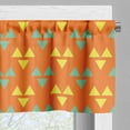 thumbnail image 3 of Ambesonne Modern Valance Pack of 2, Creative Triangles on Orange, 42"X12", Sea Green Vermilion, 3 of 5