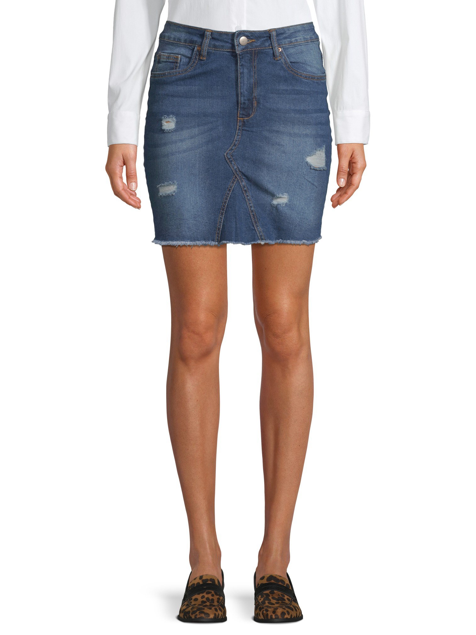 walmart denim skirt